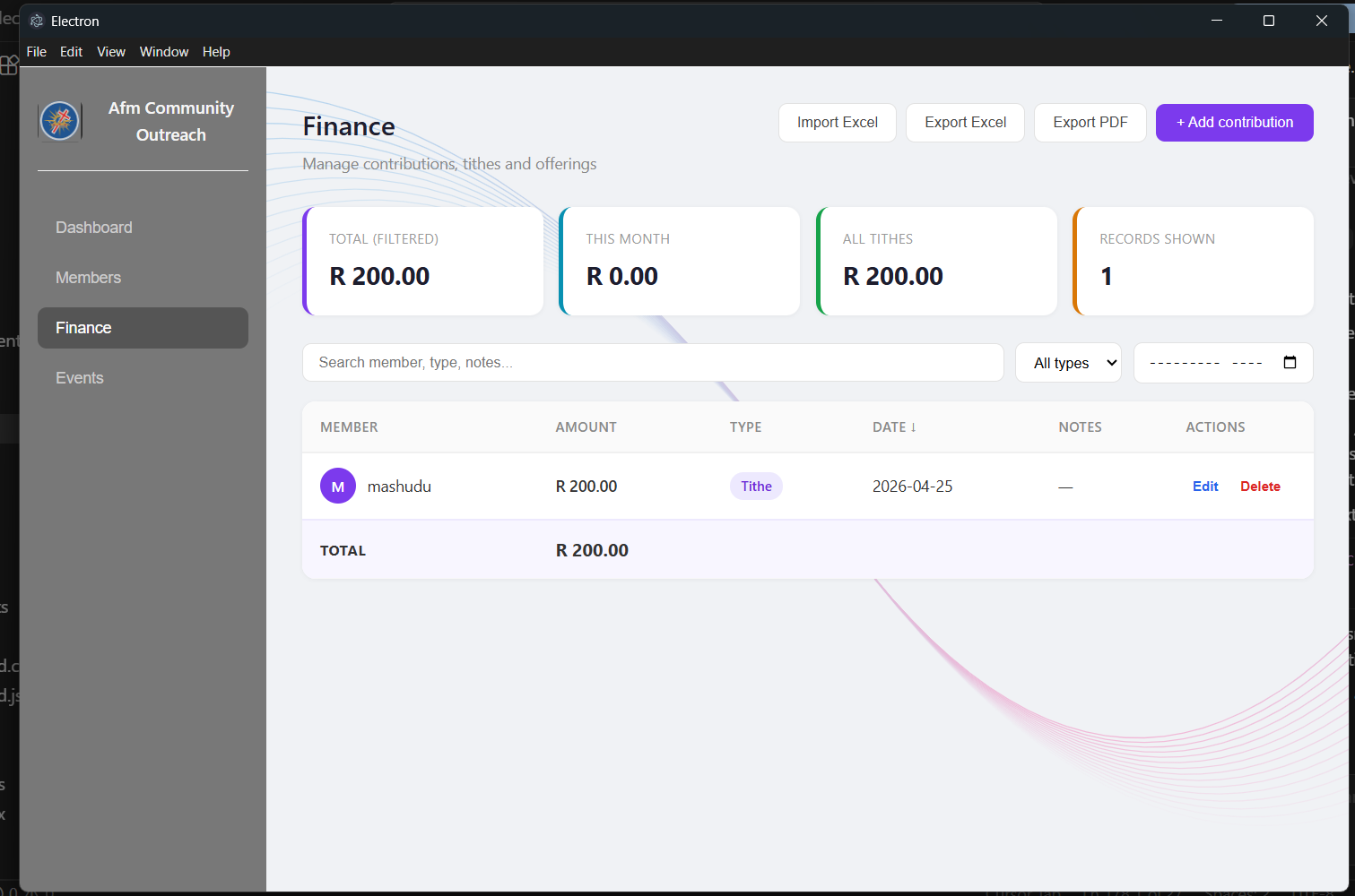 Church admin system screenshot 3